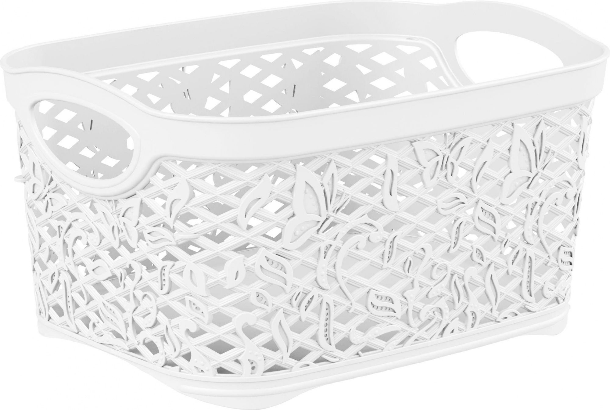 KL401110048 Корзинка для хранения Keeplex Fiori с ручками 3,3л 23,6х17,6х12,6см белое облако