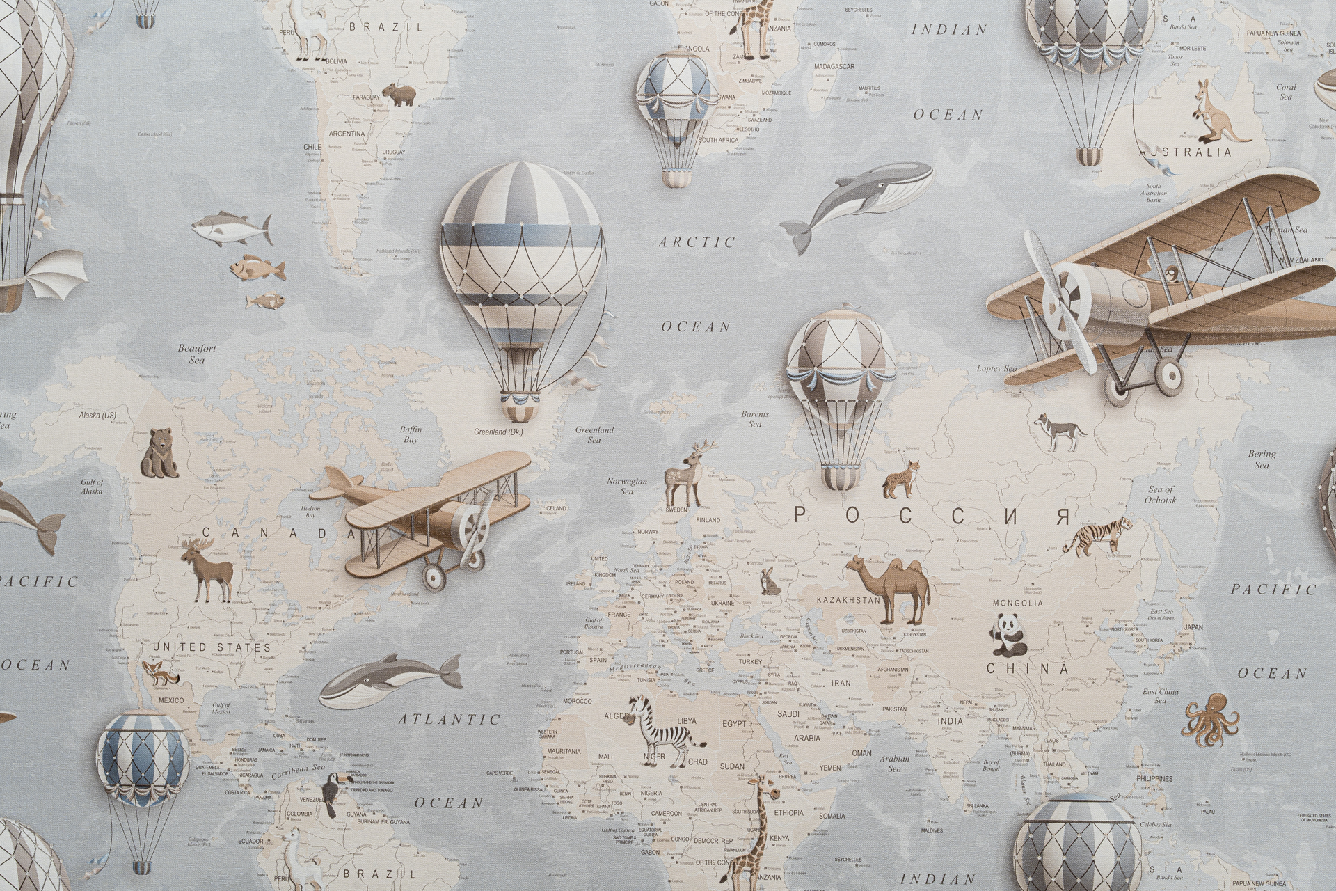 11119-02 Обои флизелиновые Атлас мотив серый 1,06×10м