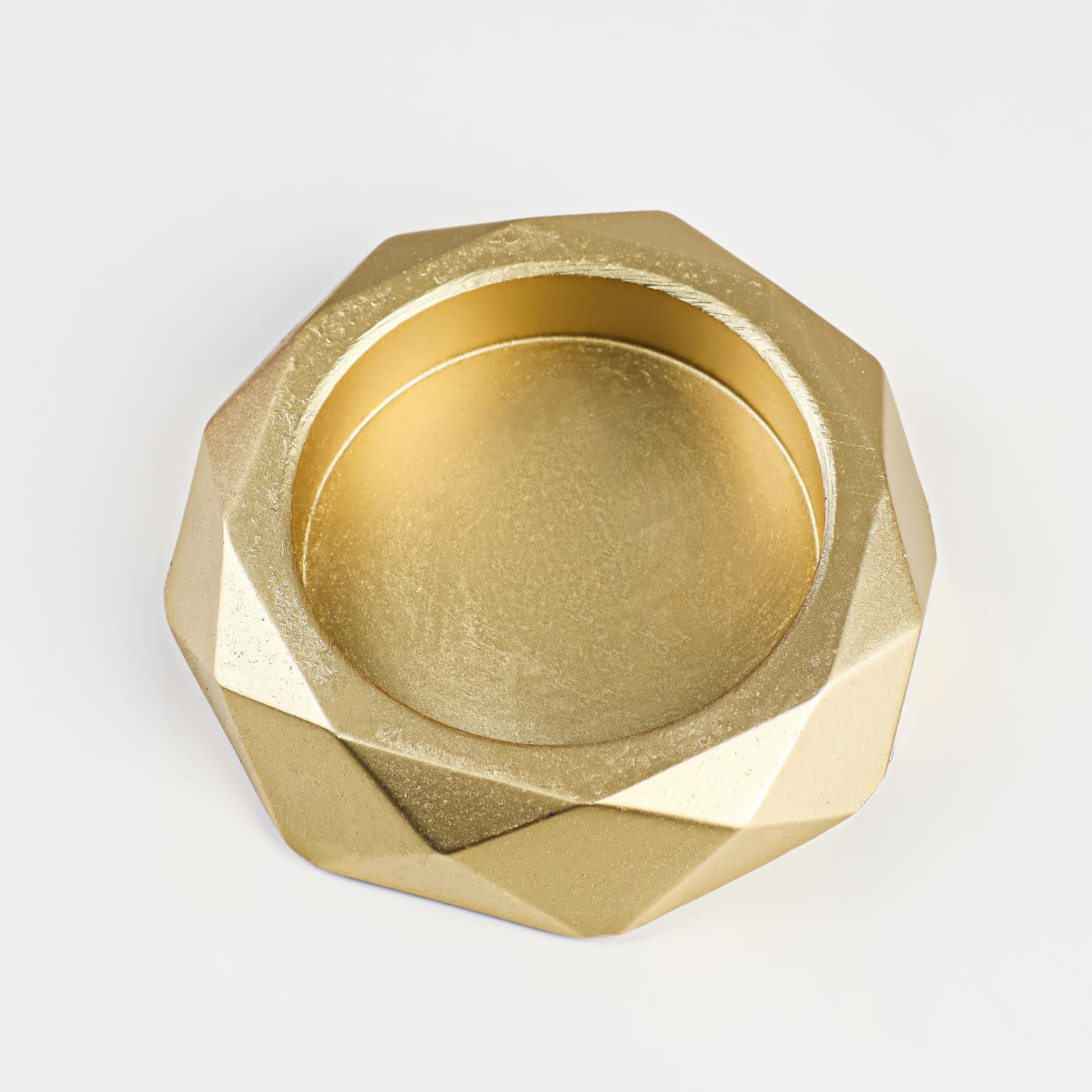 Подсвечник Грани цвет золото