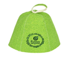 Шапка с логотипом "Банные штучки" войлок (зеленая)