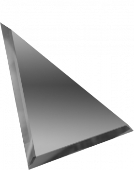 Плитка треугольная зеркальная графитовая с фацетом 10мм 250х250 мм