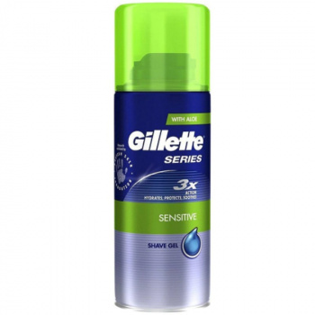 Гель для бритья GILLETTE TGS Sensitive Skin (для чувствительной кожи) с алоэ 200мл
