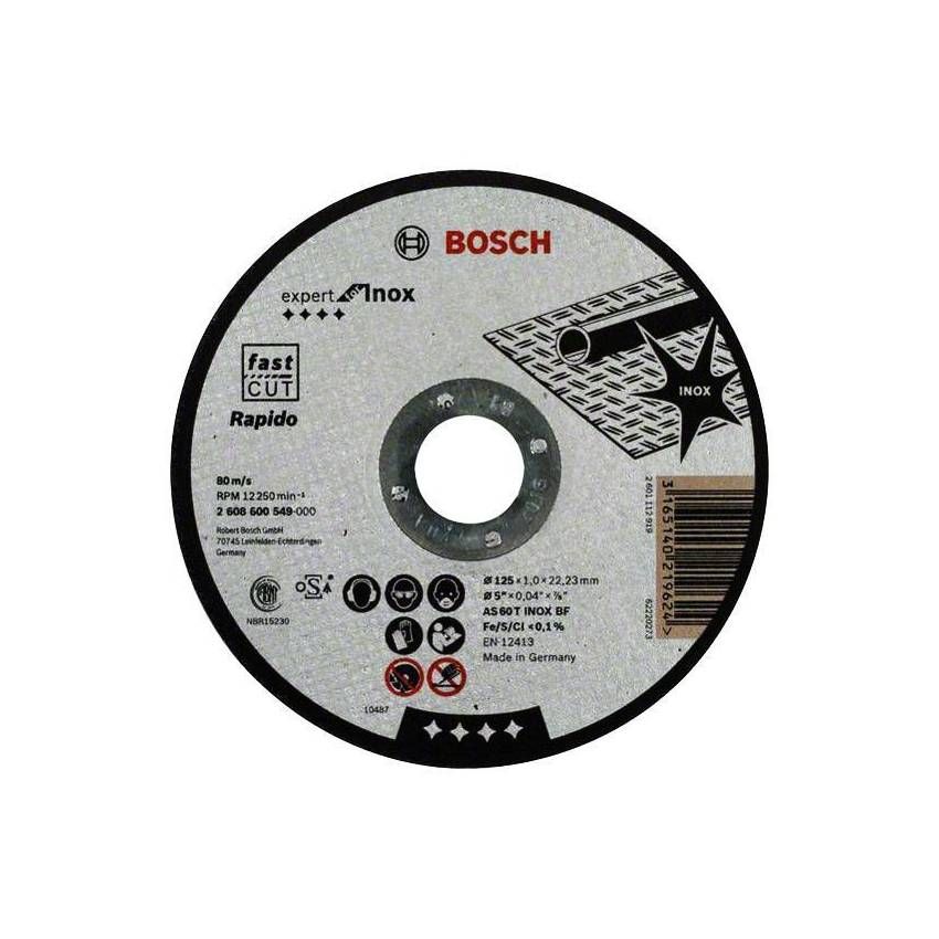 Круг отрезной по нерж.стали 125х1,0х22 мм Bosch X-LOCK Эксперт