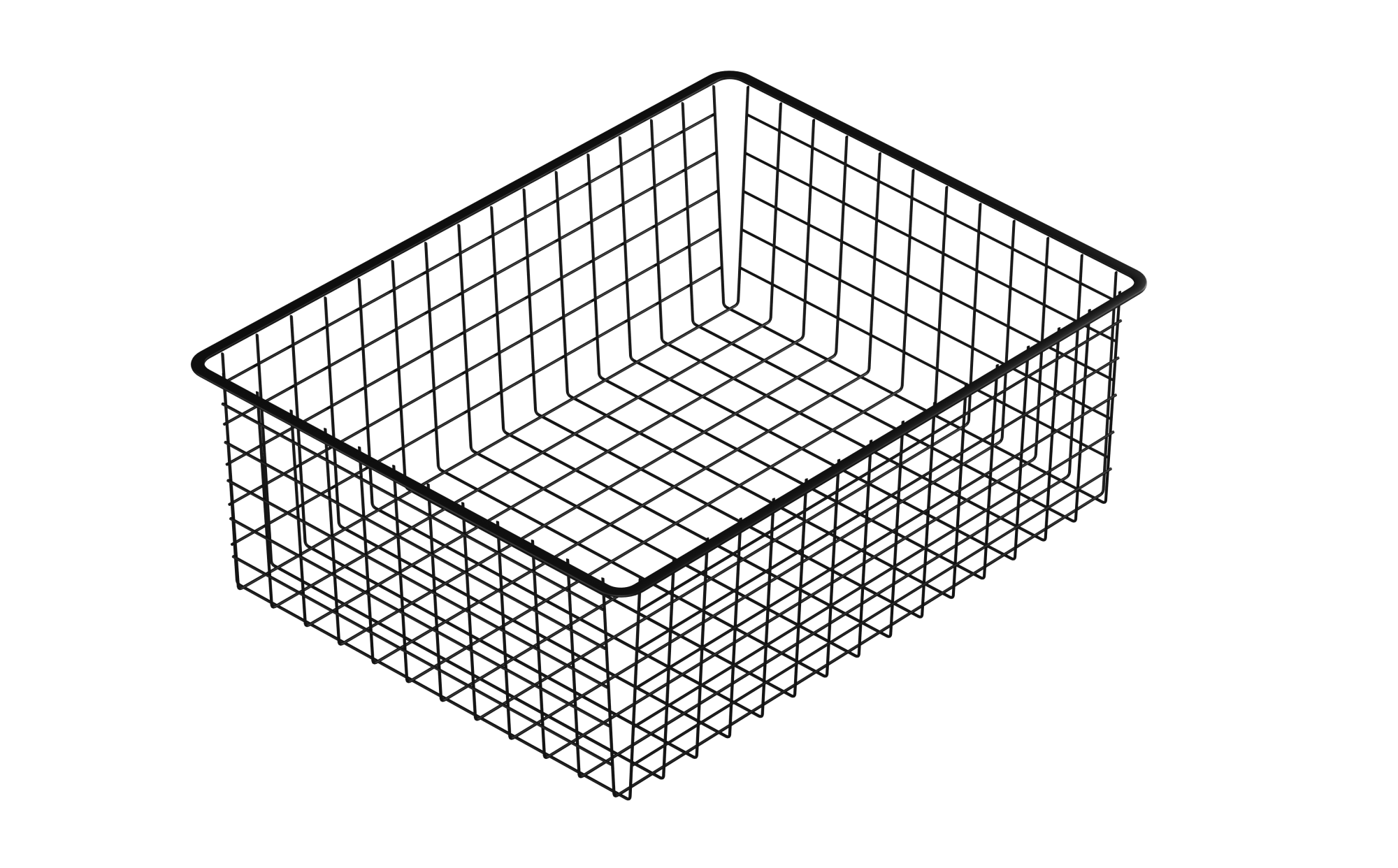 L9530BL(N) Проволочная корзина 555х410х185 черный