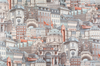 Обои флизелиновые "Копенгаген" мотив многоцветный 1,06 × 10 м. 