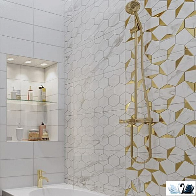 Плитка настенная Belani MARBLE 60х30см. цвет белый 9 шт. 1,62 м2 в упак