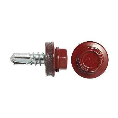 Саморез КРсв. 5,5х19 RAL-3011 (тём.-красн.) (250шт) 