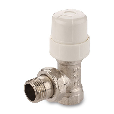 Клапан радиаторный 3/4", угловой, термостатический, с уплотнением, AQUALINK