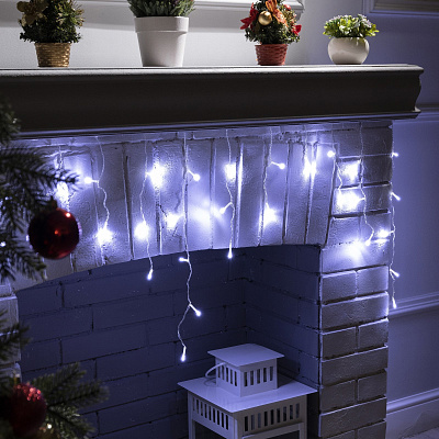 БАХРОМА ECO. IP20, Ш:1.8 м, В:0.5 м, Н.С. LED-48-220V, 8 режимов, БЕЛЫЙ          