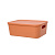 Fancy-hh101-XS Корзина пластиковая для хранения Оптима, Д265 Ш185 В100, оранжевый