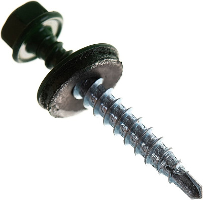 Саморез КРсв. 4,8х35 RAL-6002 (зелёный) (250 шт) - ведро 884097