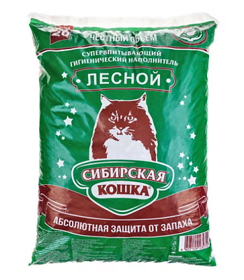 Наполнитель Сибирская Кошка д/кош Лесной древесный 20л