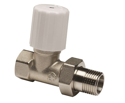 Клапан радиаторный 3/4", прямой, регулирующий, с уплотнением, AQUALINK