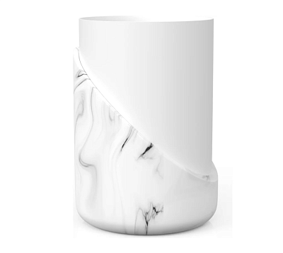 Стакан для зубных щеток настольный, MARBLE LIGHT, полирезин 
