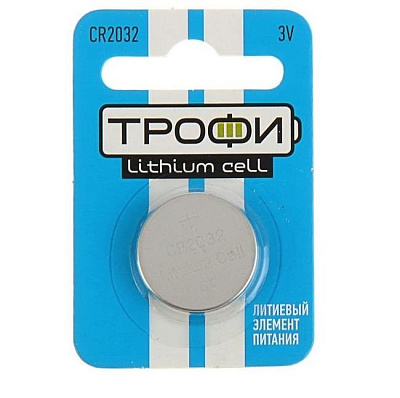 Элемент питания  Трофи CR2032-1BL