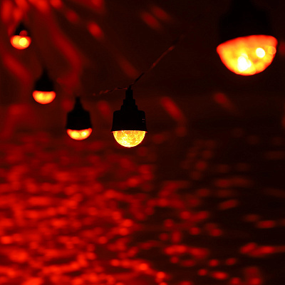 НИТЬ DECOR, IP65, "Диско шар", 5.4 м, Н.Т. LED-10-220V, КРАСН., Т/БЕЛЫЙ 