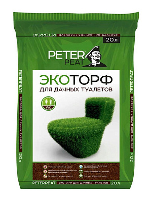 Торф для дачныйх туалетов "PETER PEAT", 20 л 