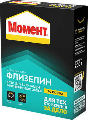 Клей обойный "Момент Флизелин", 200 г.