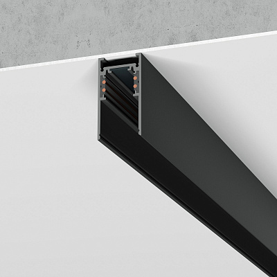 Шинопровод накладной черный 2м Slim Magnetic 