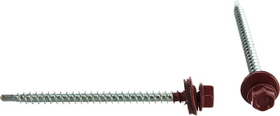 Саморез КРсв. 4,8х70 RAL-3011 (тем.-красн.) (30шт) - коробка с ок. СФ