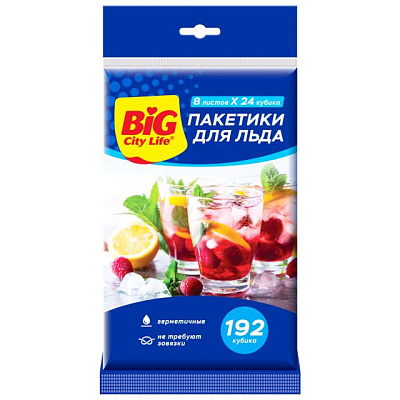 Пакетики д/льда BIG City самозакрывающиеся 192