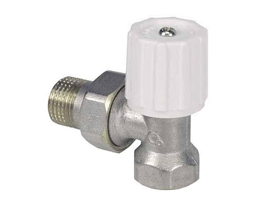 Клапан радиаторный 1/2", угловой, регулирующий, с уплотнением, AQUALINK