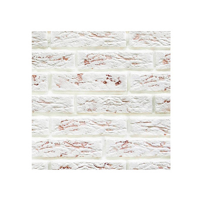 Кирпич декоративный бело- красный 210 x 50 мм.0,5м2 Арт.0317 (38-40 шт)