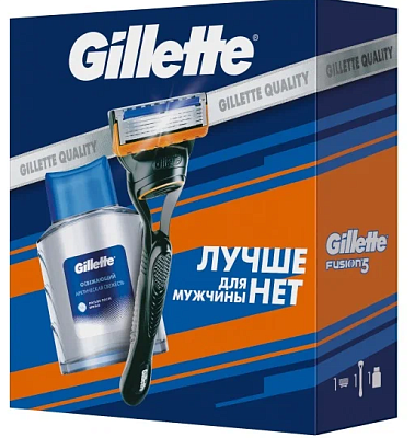 ПН GILLETTE FUSION Бритва+1 cмен кас+GILLETTE Лосьон п/бритья Освежающий 50мл