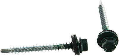 Саморез КРсв. 4,8х51 RAL-6005 (тём.-зелен.) (60шт) - коробка с ок СФ
