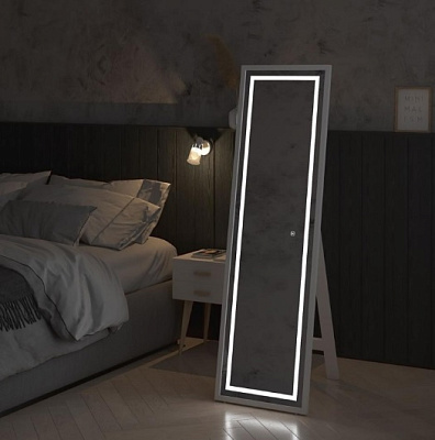 Зеркало напольное "Norden Black Led" 490х1650