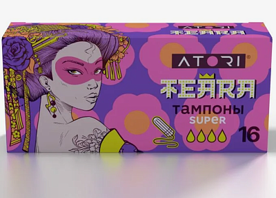 Тампоны гигиенические ATORI TEARA "SUPER" 16шт