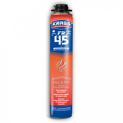 Пена монтажная огнестойкая Krass Professional FR V45 пистолетная 0,75л не марка