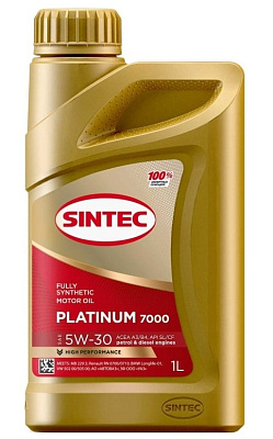 Масло моторное 5W30 SINTEC PLATINUM 7000, A5/B5 SL/CF Синтетическое 1л