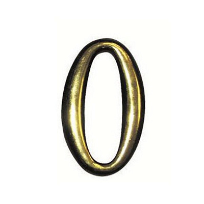 Номер  дверной "0" пластик  PB (золото) MARLOK