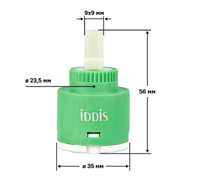 Картридж для смесителя IDDIS 999C35D0SM	,d-35 мм, керамика, без ножек