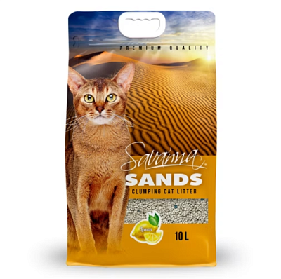 Наполнитель SAVANNA SANDS 10л лимон д/кош комкующийся 7,6кг