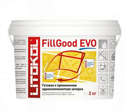 Затирка полиуретановая FillGood EVO F.140 NERO GRAFITE, Графит чёрный (2,0 kg)