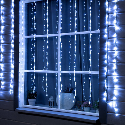 ВОДОПАД ECO. IP44, Ш:2 м, В:1.5 м, Н.С. LED-400-220V, 32 режима, БЕЛЫЙ 