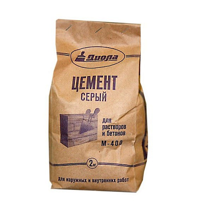 Цемент серый М-400 Диола, 2 кг 