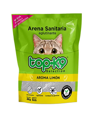 Наполнитель TOP K-9 д/кош Комкующийся эконом с ароматом Лимон 5л/4кг