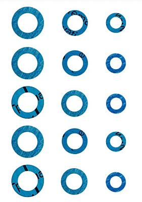 Прокладки паронитовые (безасбестовые) MPF 1", 1/2", 3/4" (набор 15 шт.), МР
