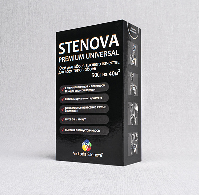 Клей обойный STENOVA Premium Universal TM "Victoria Stenova" 300 г
