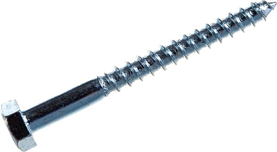 Шуруп (сантехн.) c 6-гран. головкой, 100х10мм (2 шт) - пакет Э