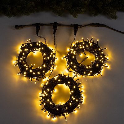 КЛИП-ЛАЙТ СПАЙДЕР SPEC. IP44, 3*20 м, Н.Т.УМС-2W LED(5мм-М)-399-24В, блок, мерцание, Т/БЕЛЫЙ 