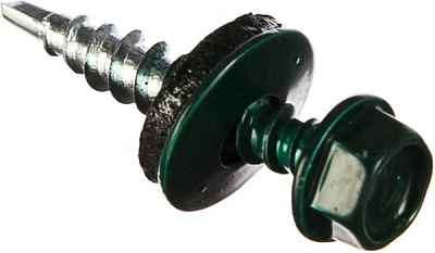 Саморез КРсв. 4,8х28 RAL-6005 (тём.-зелен.) (60шт) - коробка с ок