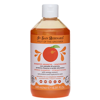 Шампунь ISB Fruit of the Groomer Orange для слабой выпадающей шерсти с протеинами овса 500 мл не мар