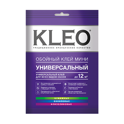 Клей обойный KLEO Мини Line Optima 12м2 универсальный (60г)