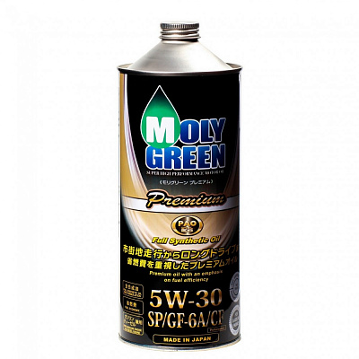 Масло моторное 5W30 Molygreen Premium SP/GF-6A/CF Синтетическое 1л