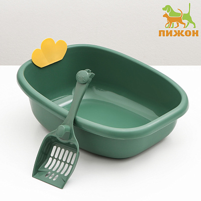 Туалет без борта 41х33,5х15,5см зелёный