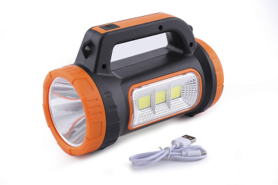 Фонарь кемпинговый ручной 17х8.5см LED/СОВ 5 режимов, солнечная батарея/USB-Type-c, микс арт.10922-9
